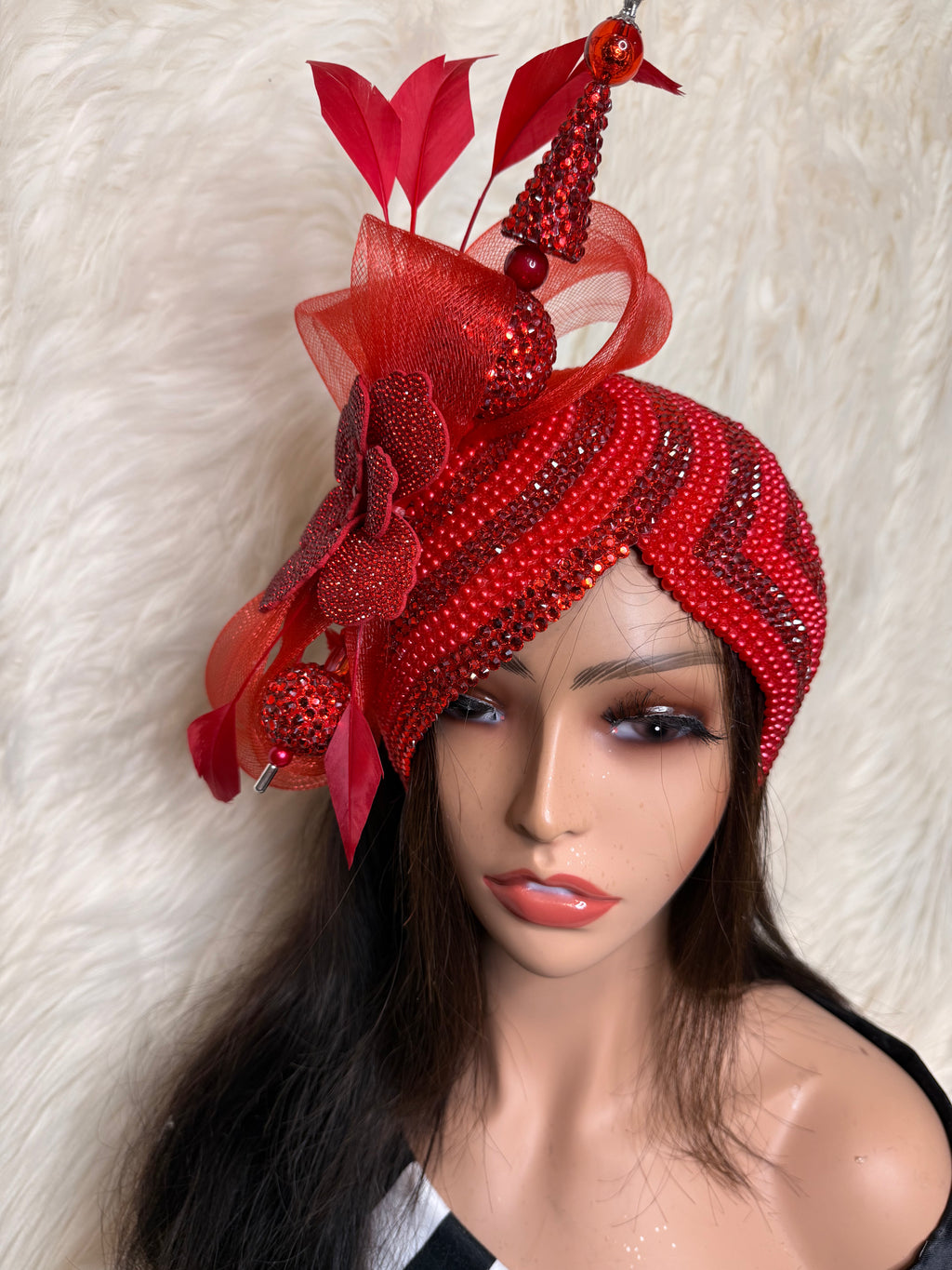 Red Double Cup Teardrop Fascinator / Oversized Hat Pin