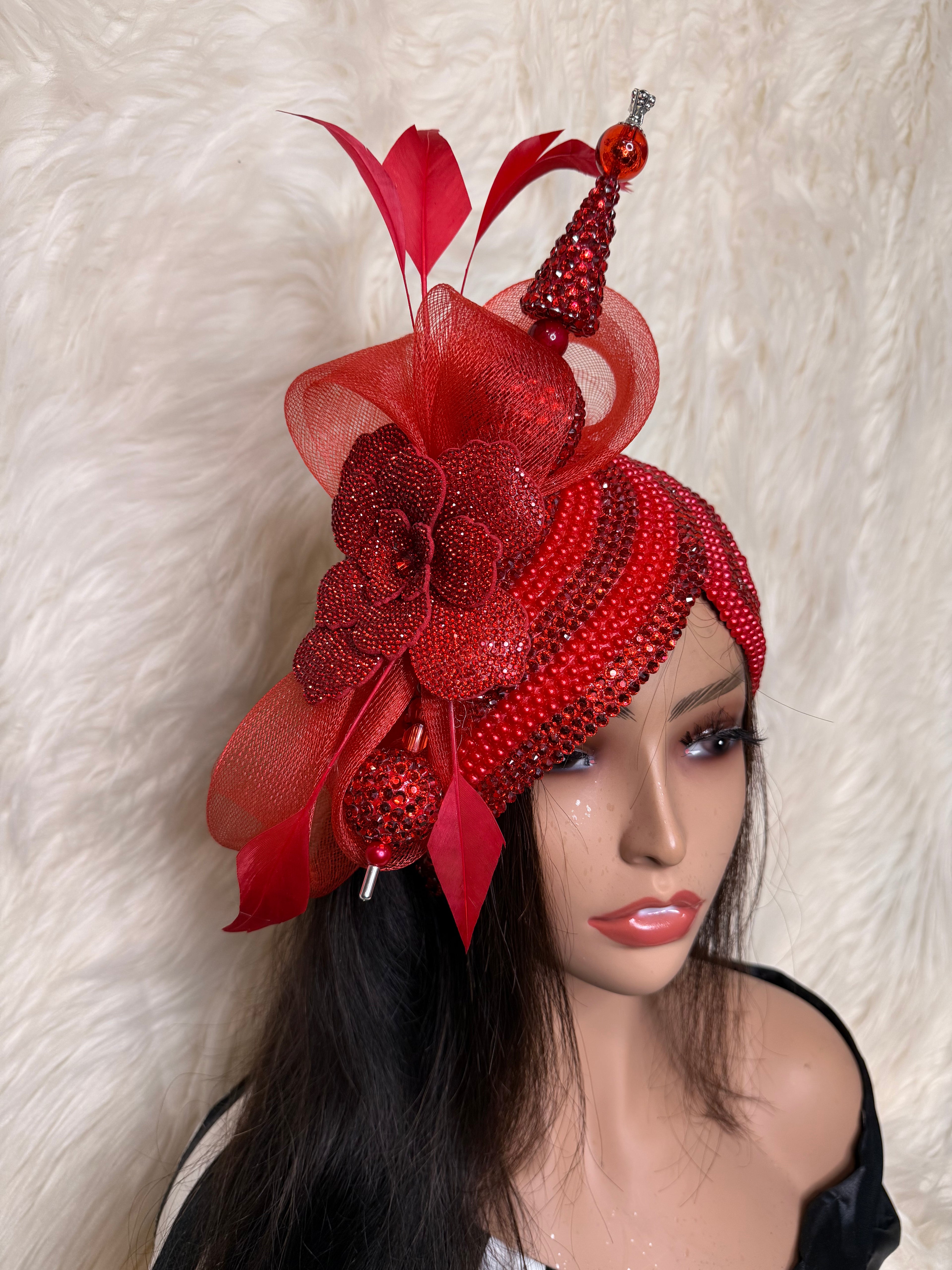 Red Double Cup Teardrop Fascinator / Oversized Hat Pin
