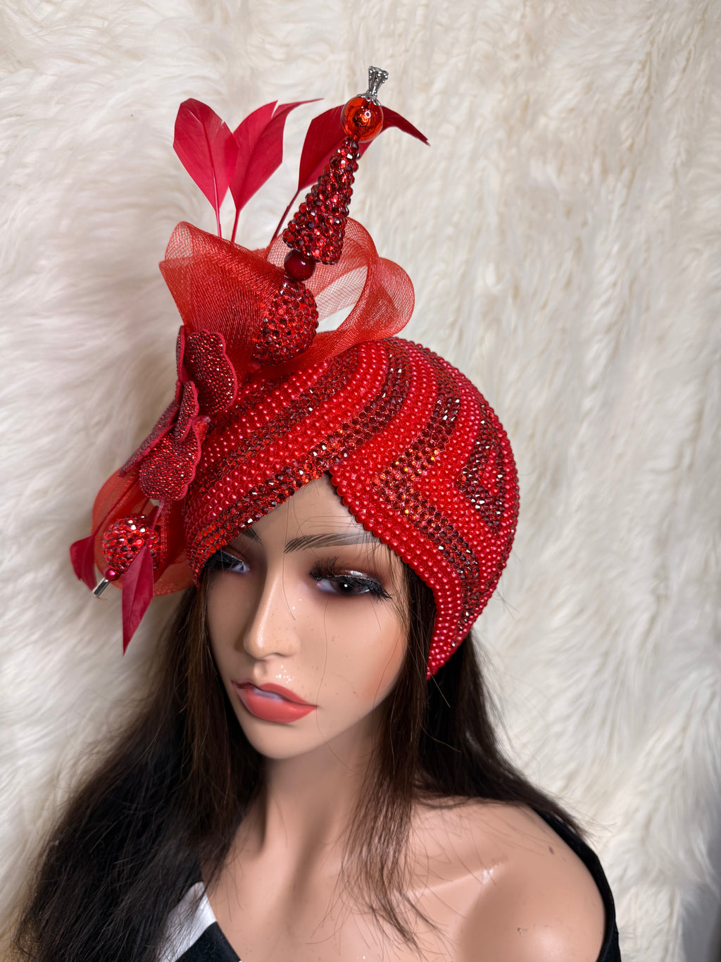 Red Double Cup Teardrop Fascinator / Oversized Hat Pin