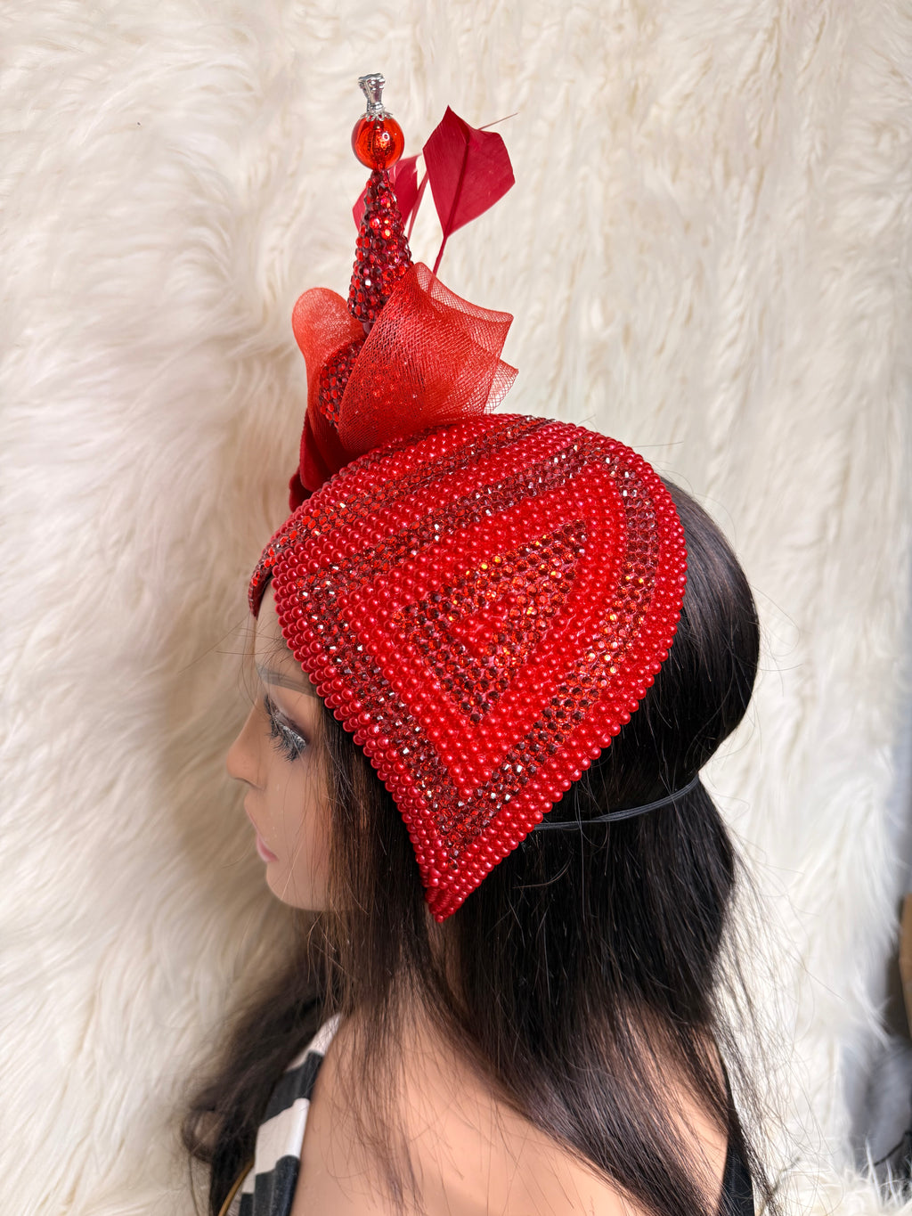 Red Double Cup Teardrop Fascinator / Oversized Hat Pin
