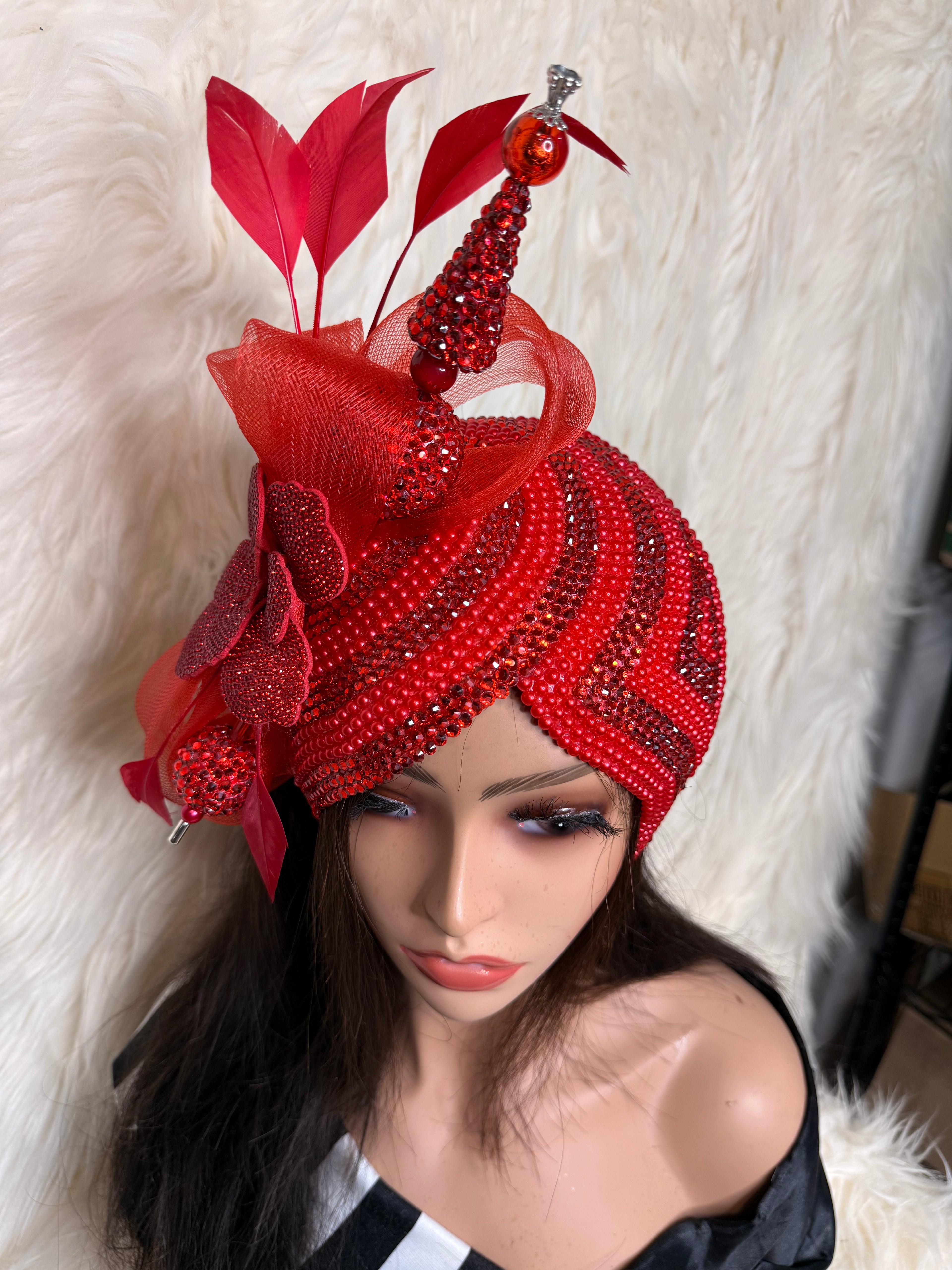 Red Double Cup Teardrop Fascinator / Oversized Hat Pin