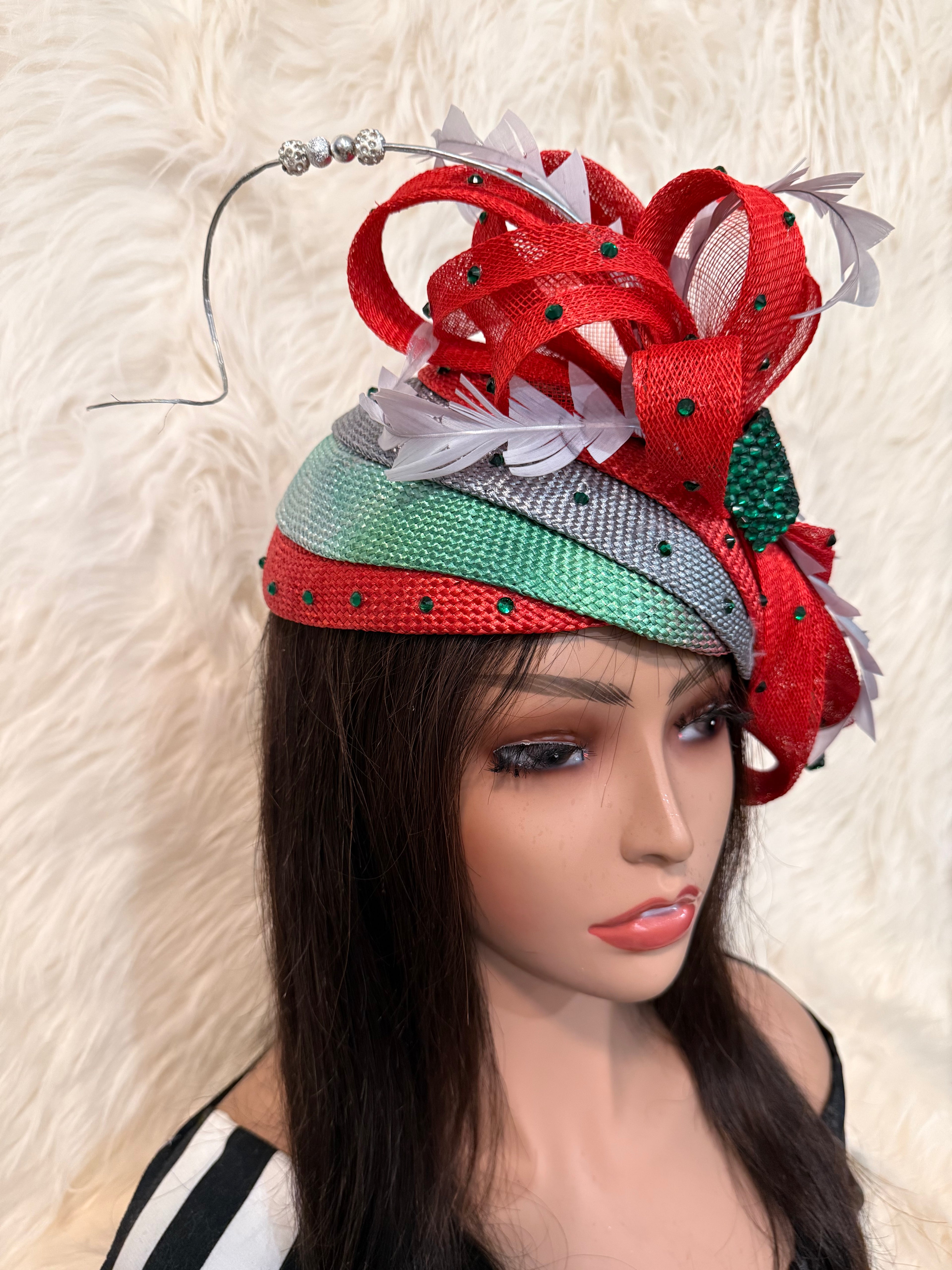 Multi-Colored Layered Hat