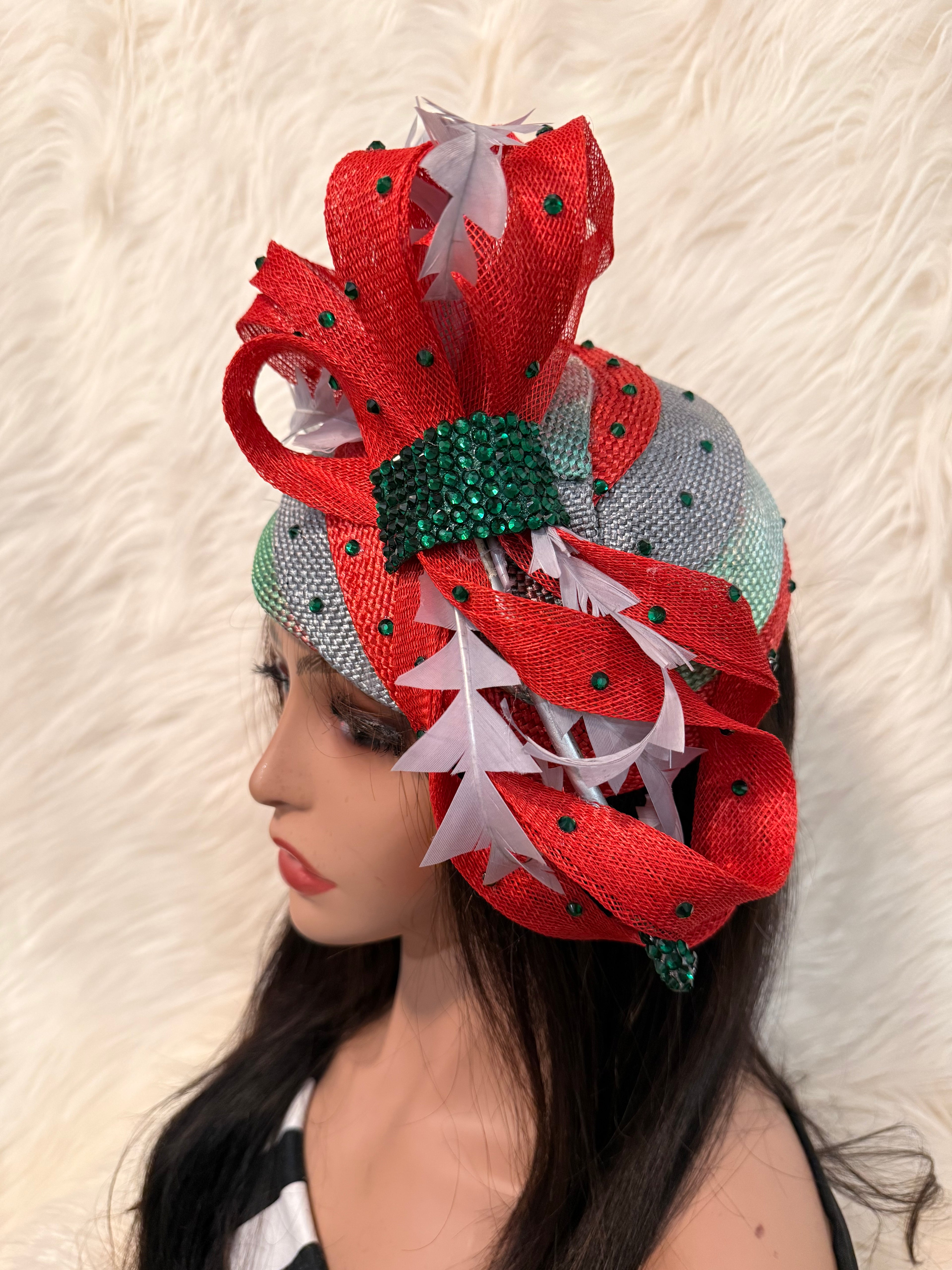 Multi-Colored Layered Hat