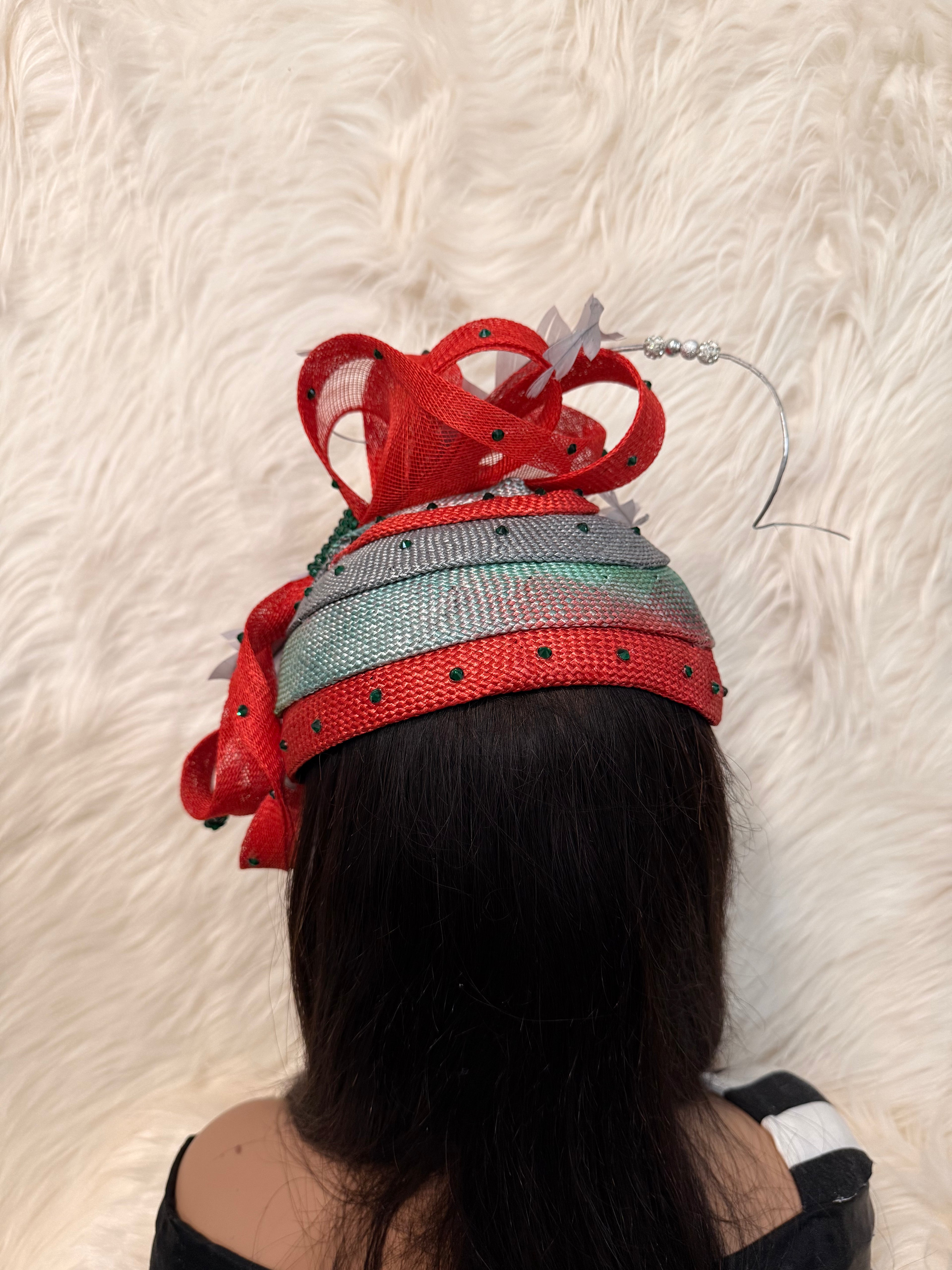 Multi-Colored Layered Hat