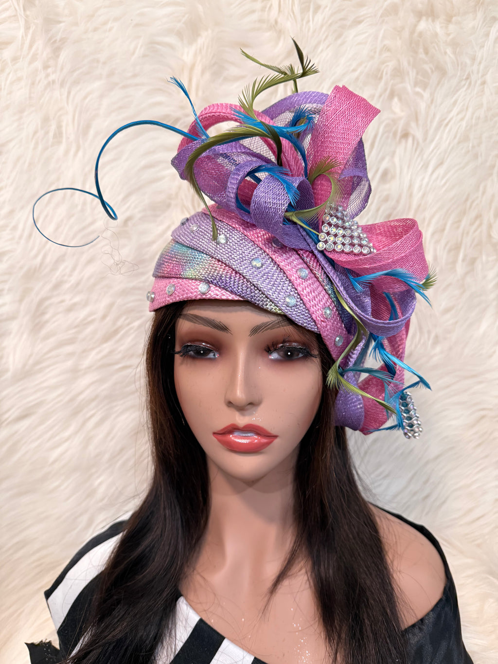 Multi-Colored Layered Hat