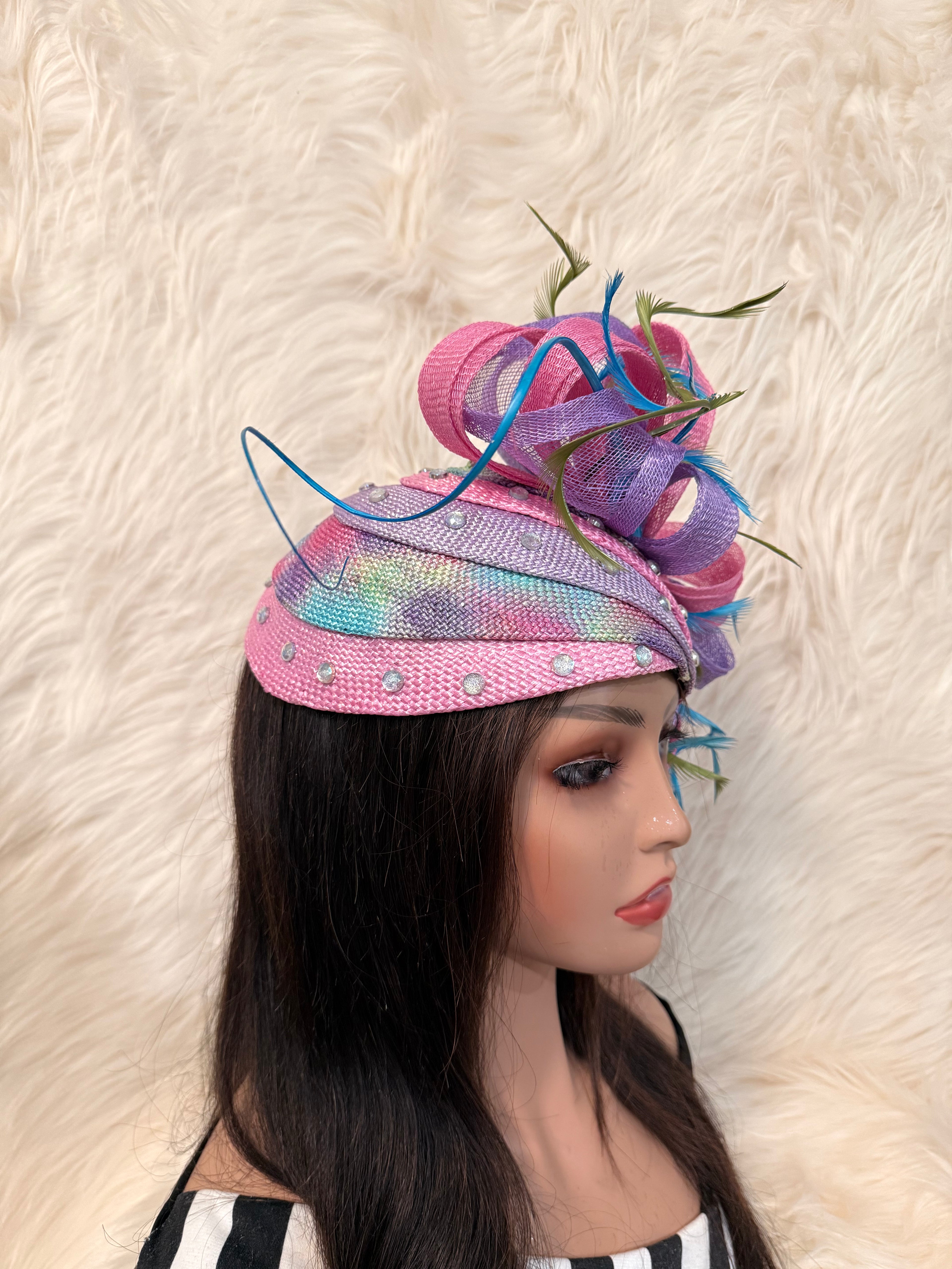 Multi-Colored Layered Hat