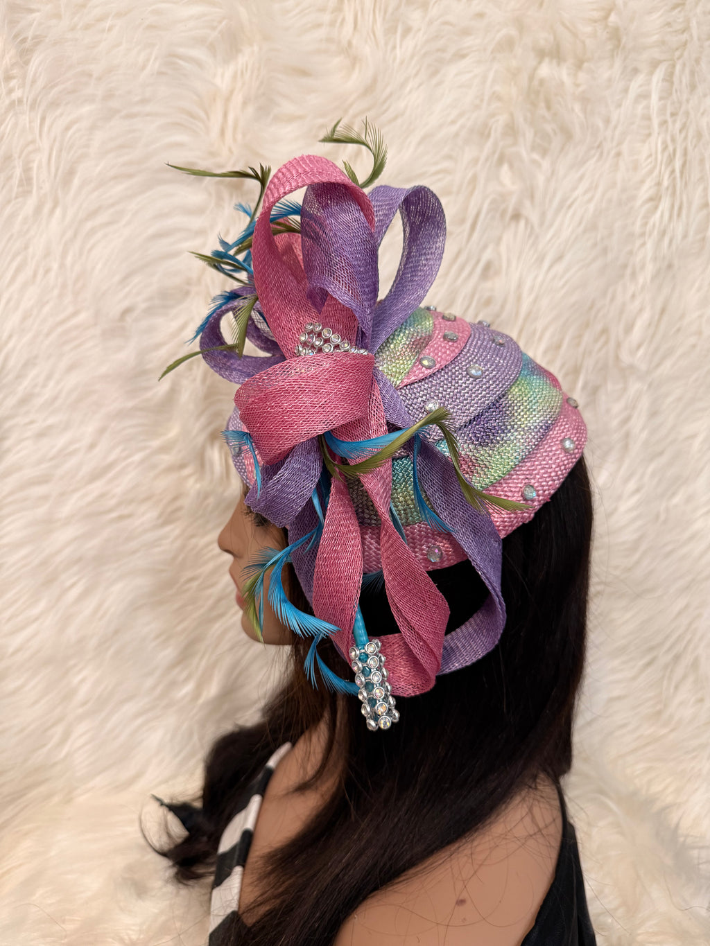 Multi-Colored Layered Hat