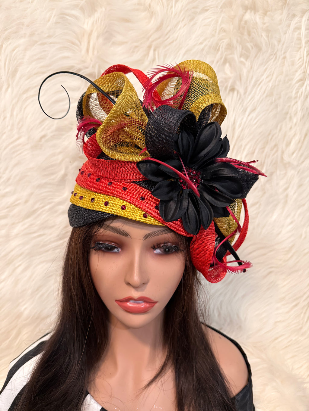 Multi-Colored Layered Hat
