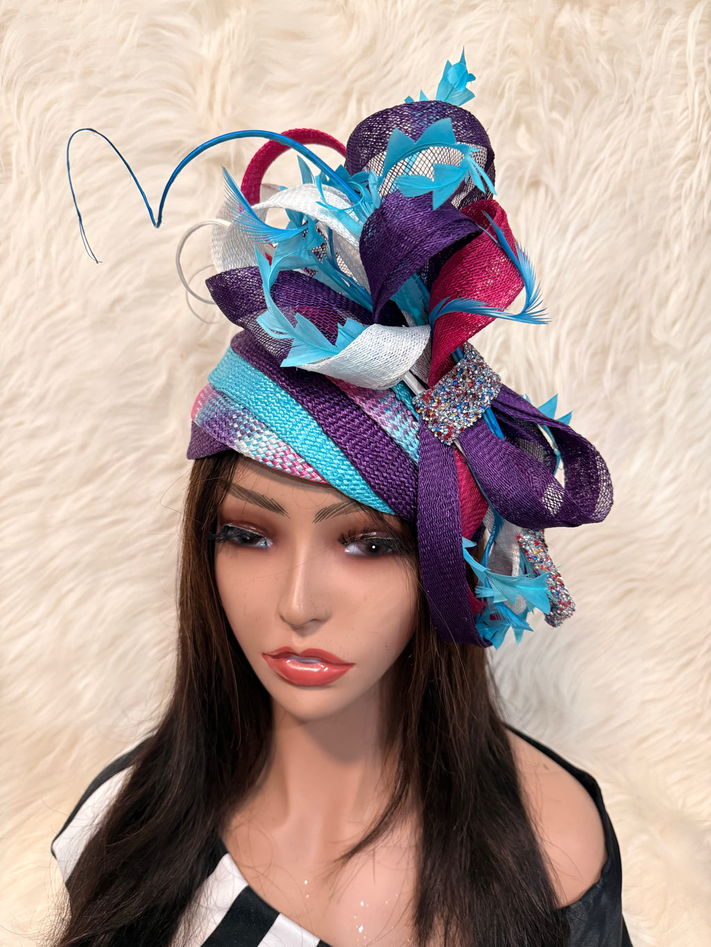 Multi-Colored Layered Hat