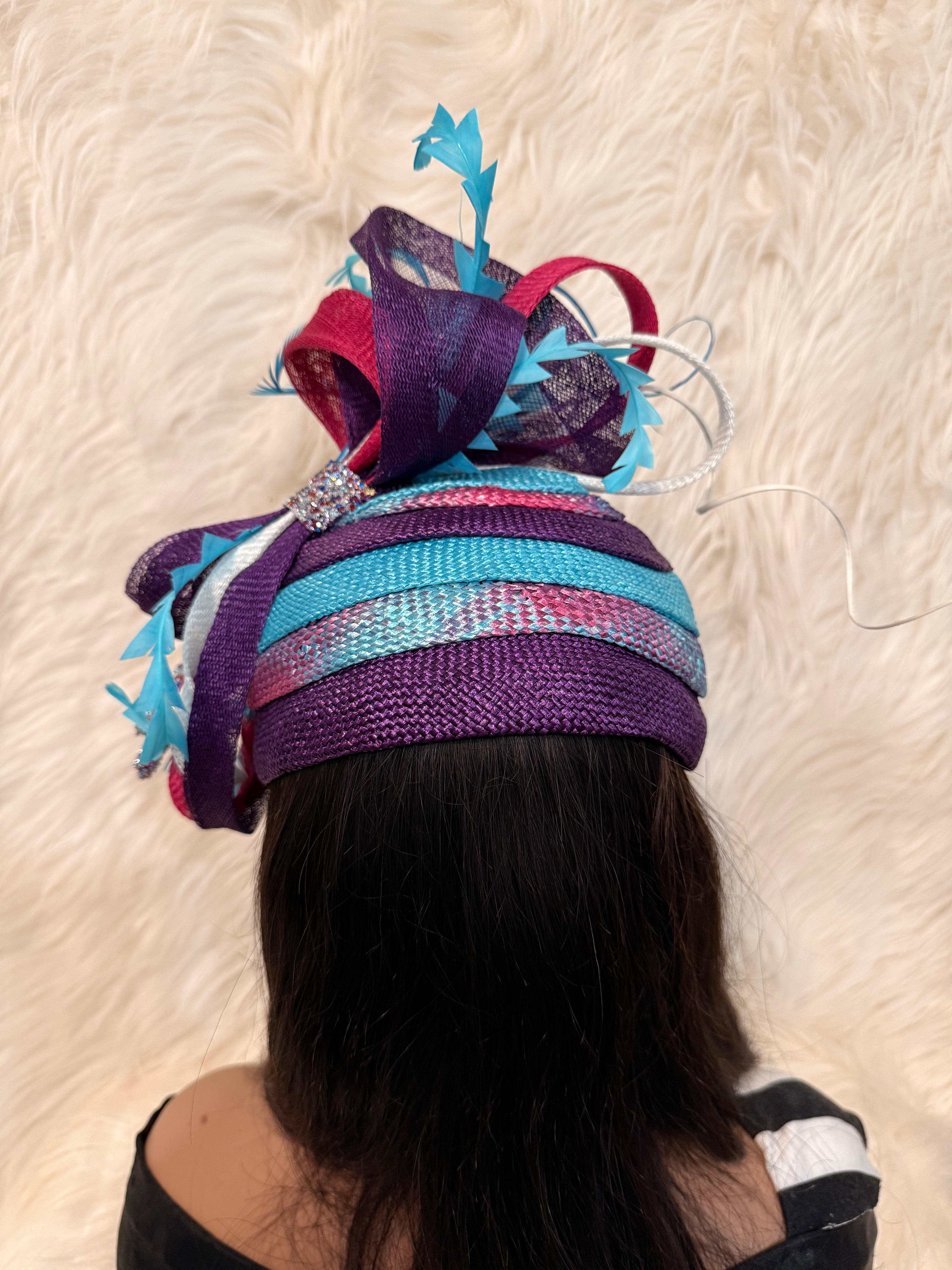 Multi-Colored Layered Hat