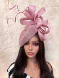 Blush / Dusty Pink Teardrop Pillbox Hat