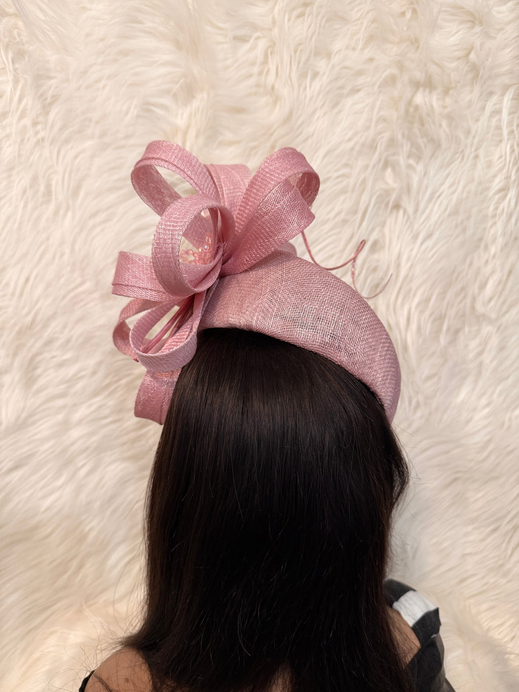 Blush / Dusty Pink Teardrop Pillbox Hat