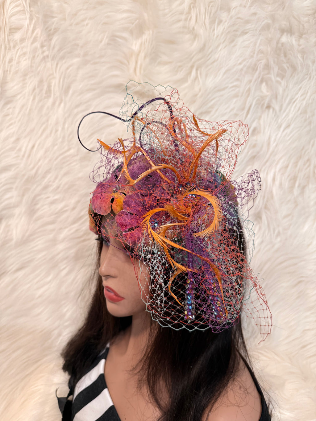 Multi-Colored Felt Petal Hat (1/2 Hat)