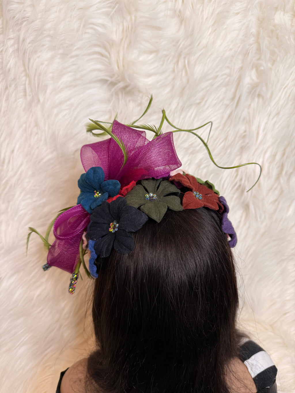 Multi-Colored Felt Petal Hat (1/2 Hat)