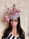 Dusty Pink "O" Mold Hat / W Hat Pin
