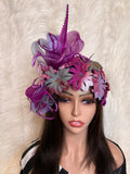 Multi- Colored Pink and Gray Petal Hat (1/2 Hat
