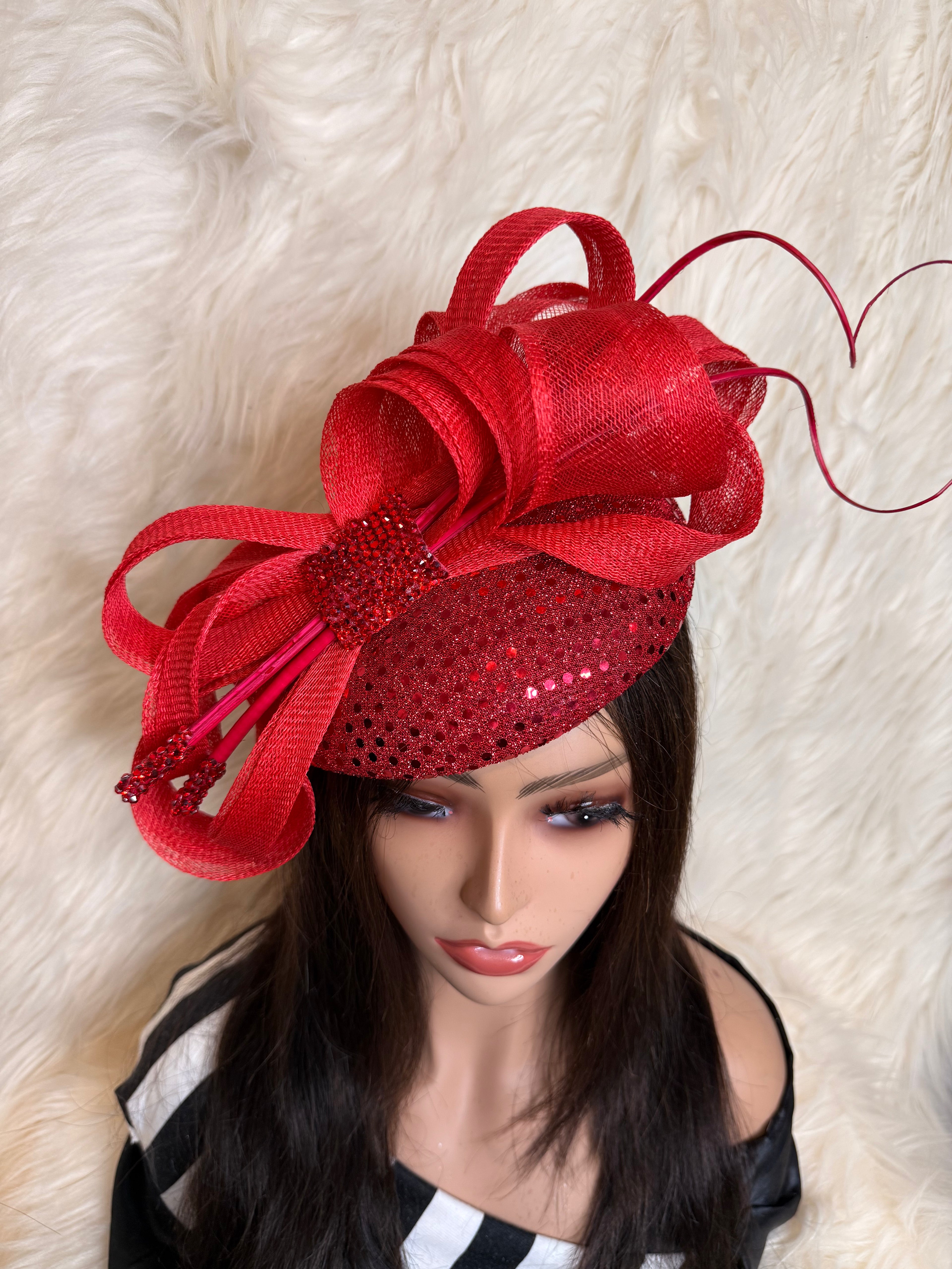 Red Sequin "O" Mold Hat