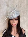 Cream Lace beaded "O" Mold hat