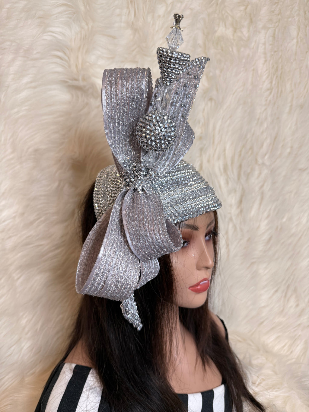 Silver Crystal Hat (3/4 Hat)