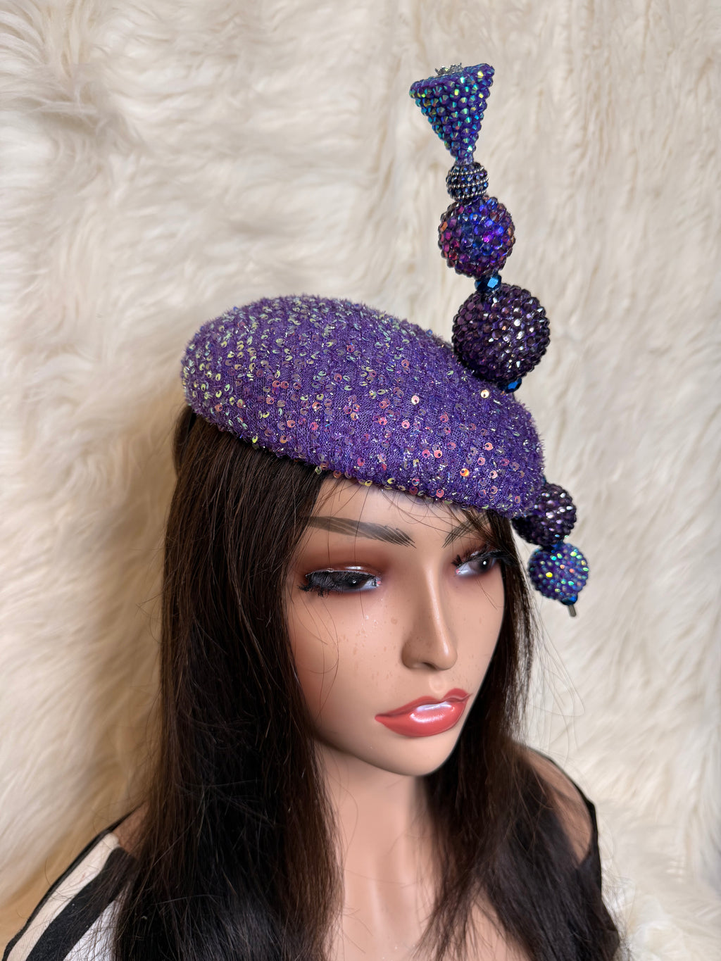 Purple Sequins "O" Mold Hat