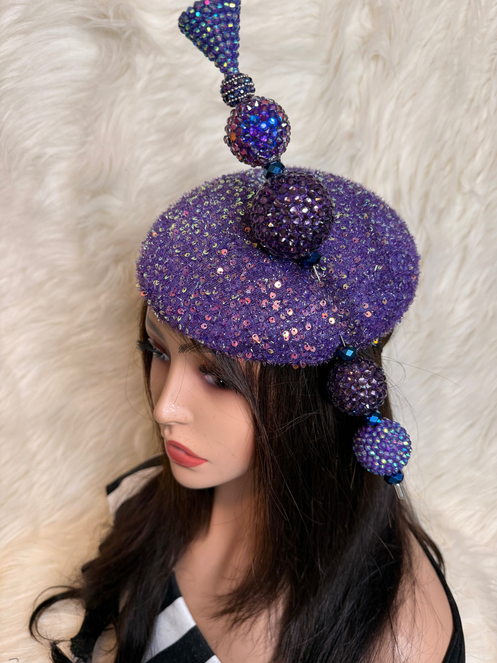 Purple Sequins "O" Mold Hat