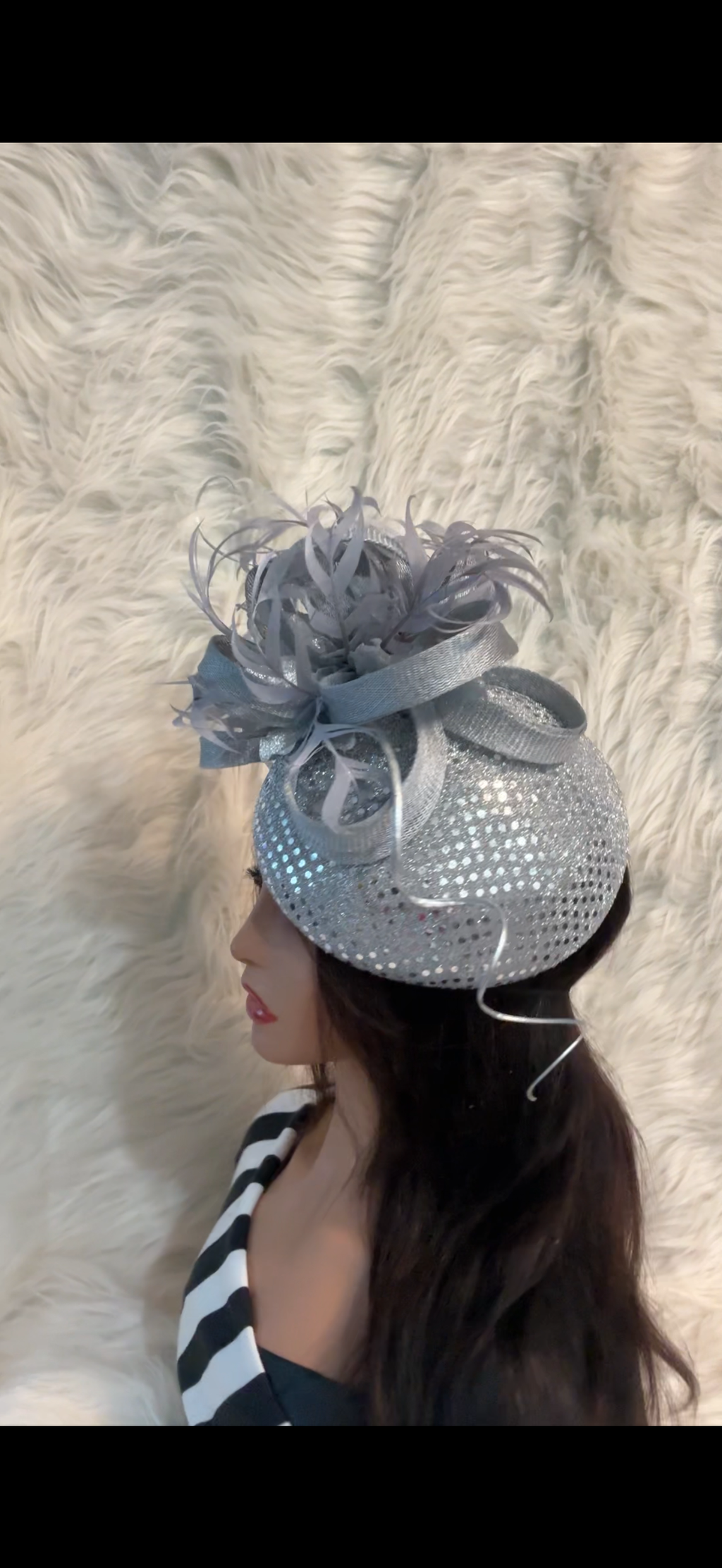 Silver Fascinator