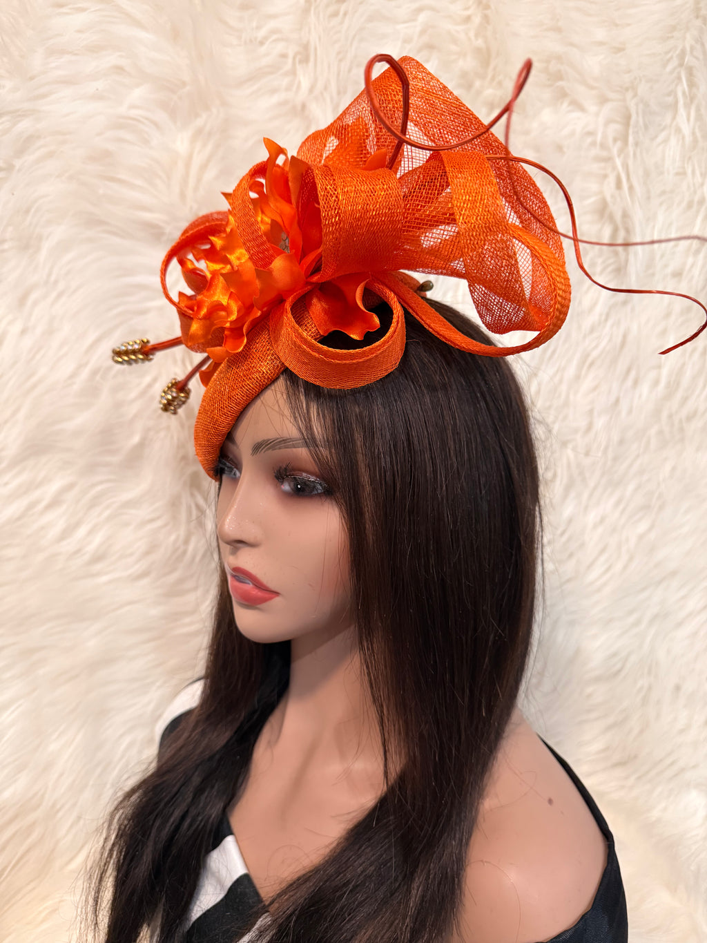 Orange Fascinator