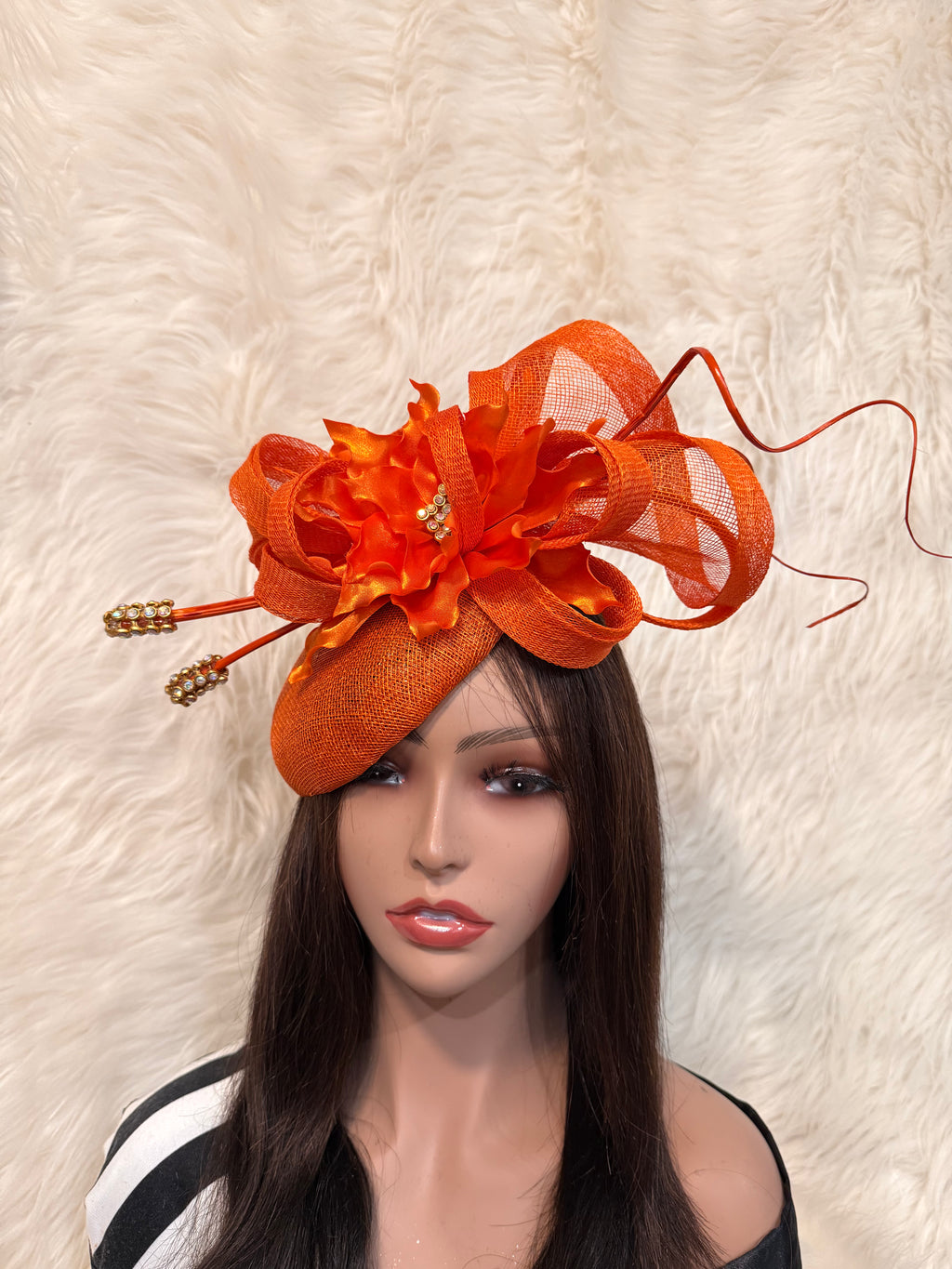 Orange Fascinator