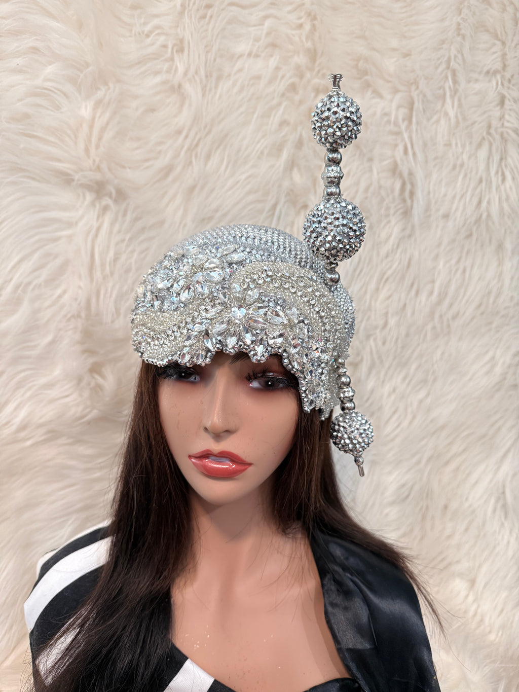 Silver Crystal Hat / Oversized Hat Pin