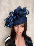 Navy Blue / W Oversized Hat Pin