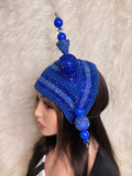 Royal Blue Teardrop Hat / W Oversize Hat Pin