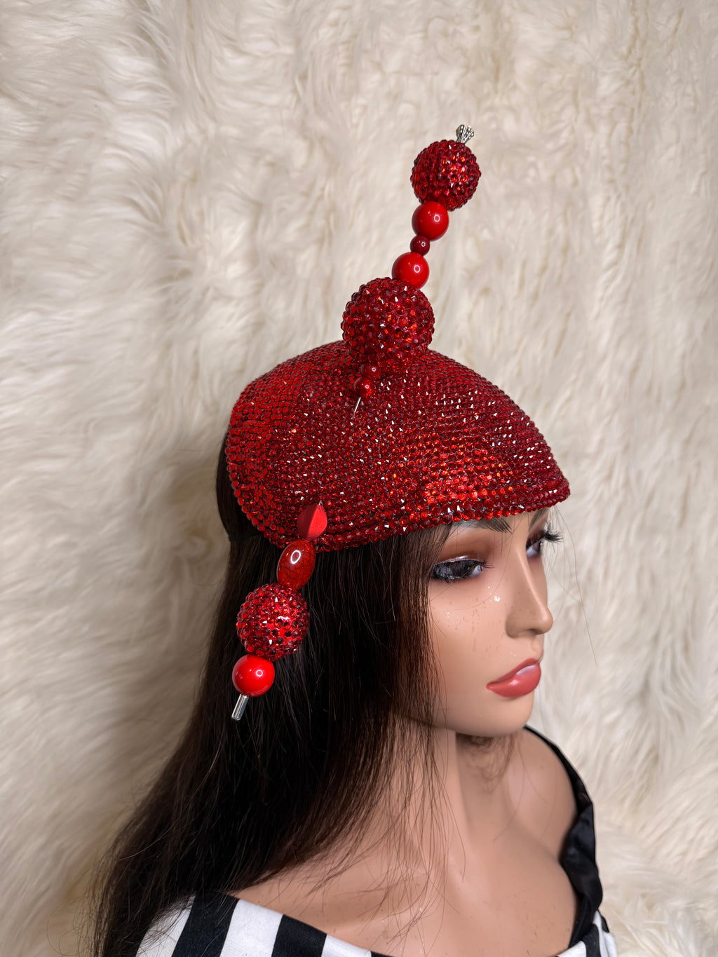 Red Crystal  3/4 Hat / Oversized Hat Pin