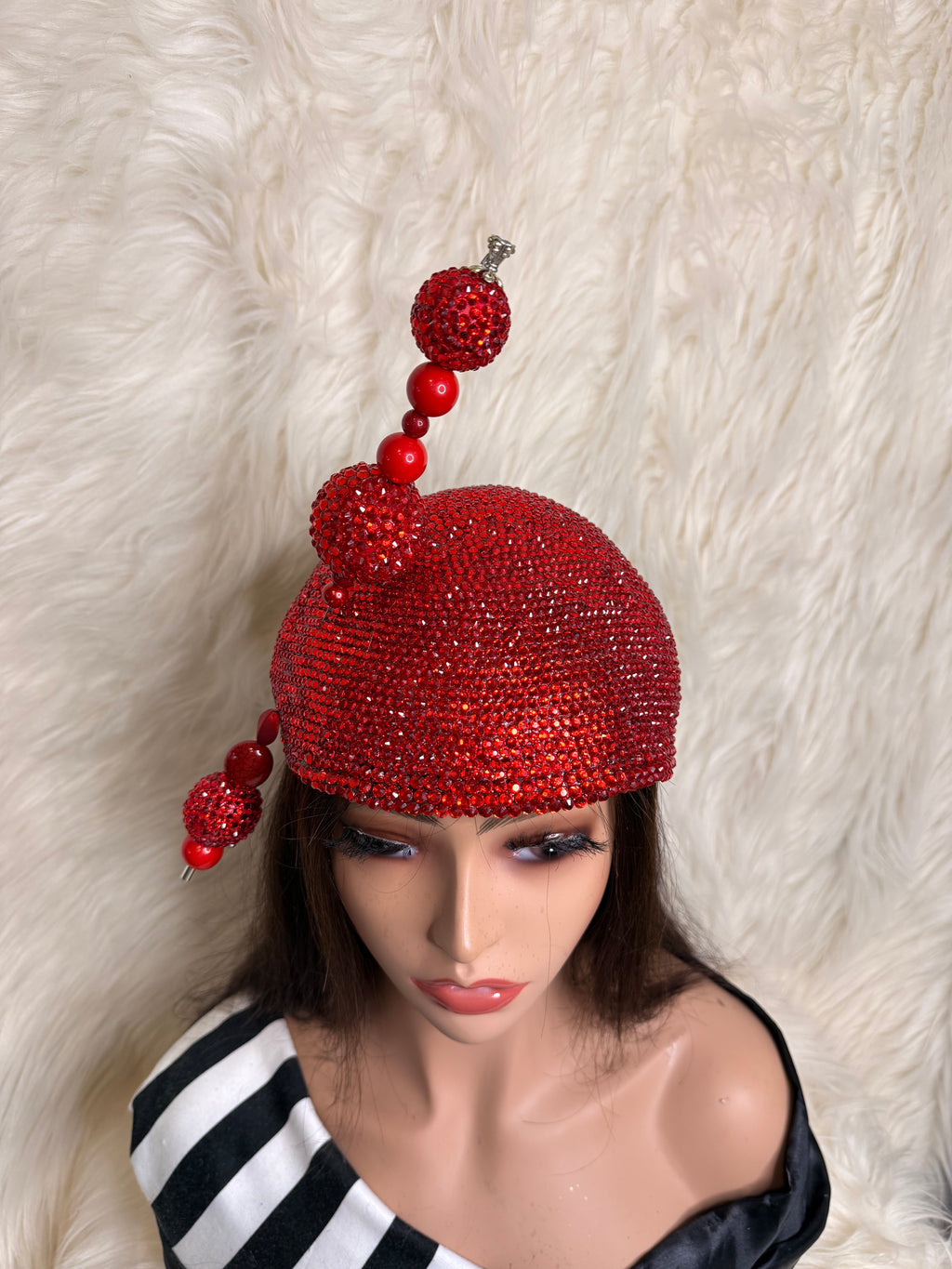 Red Crystal  3/4 Hat / Oversized Hat Pin