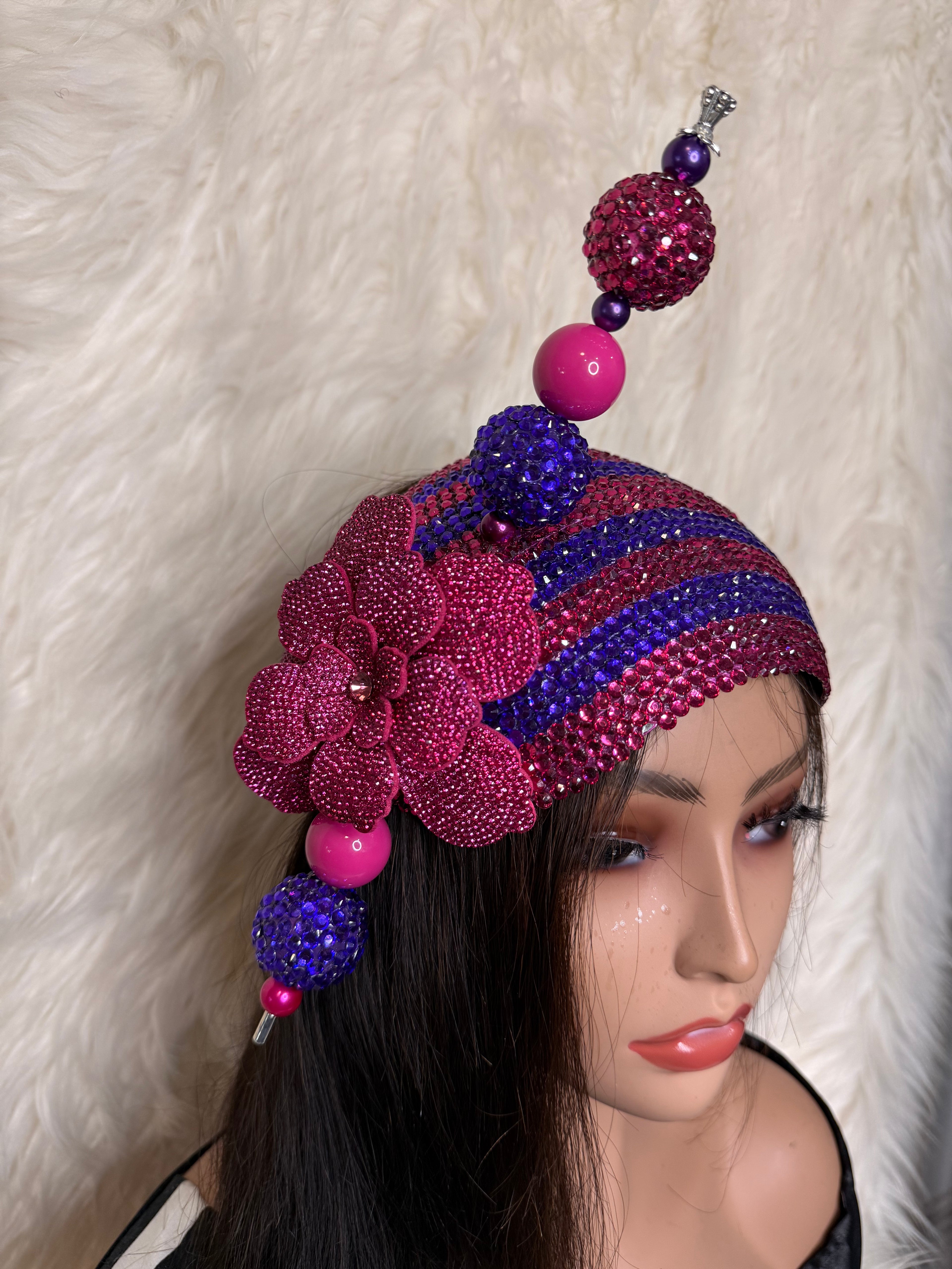 Pink and Purple / W Oversized Hat Pin