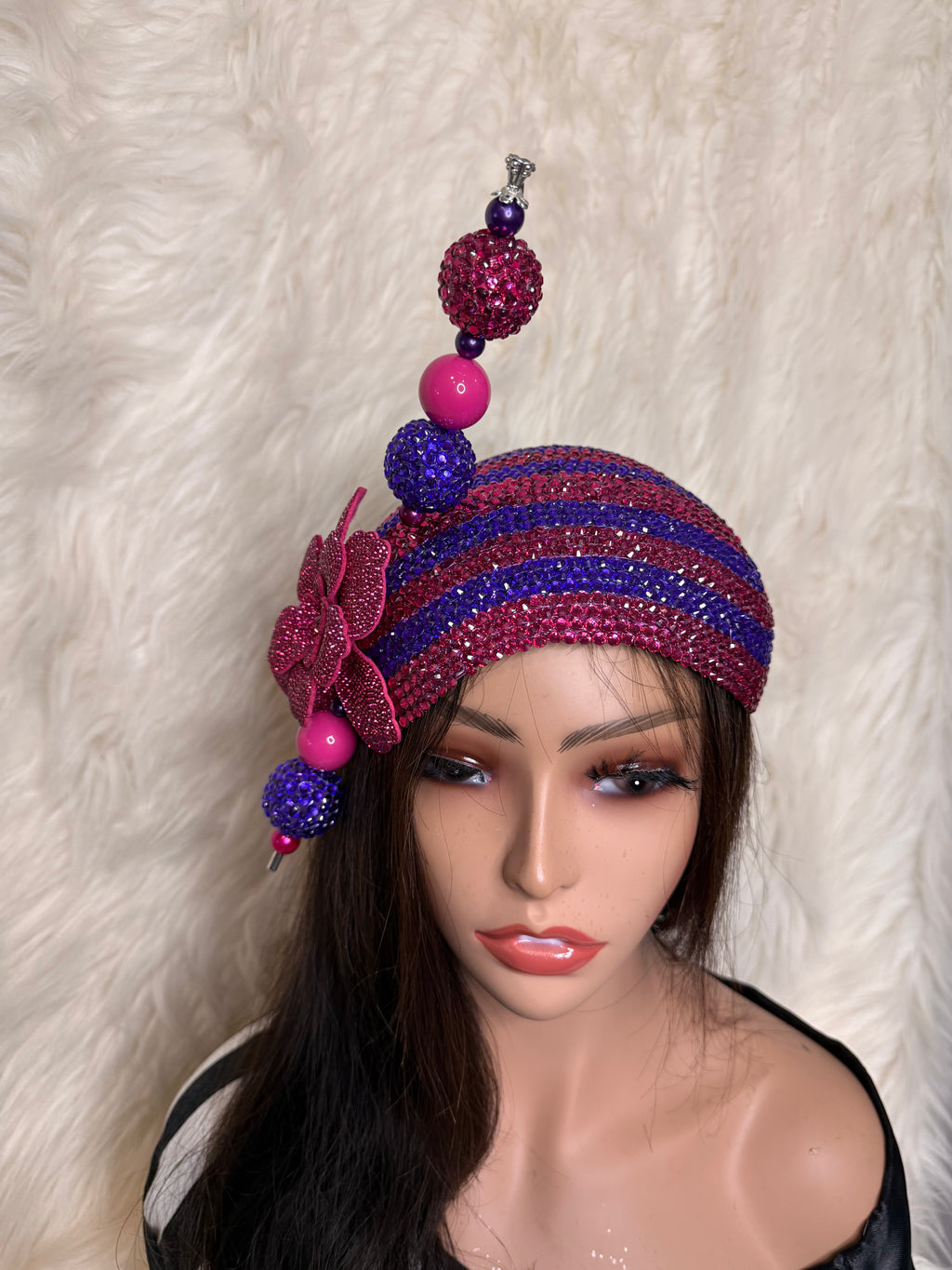 Pink and Purple / W Oversized Hat Pin