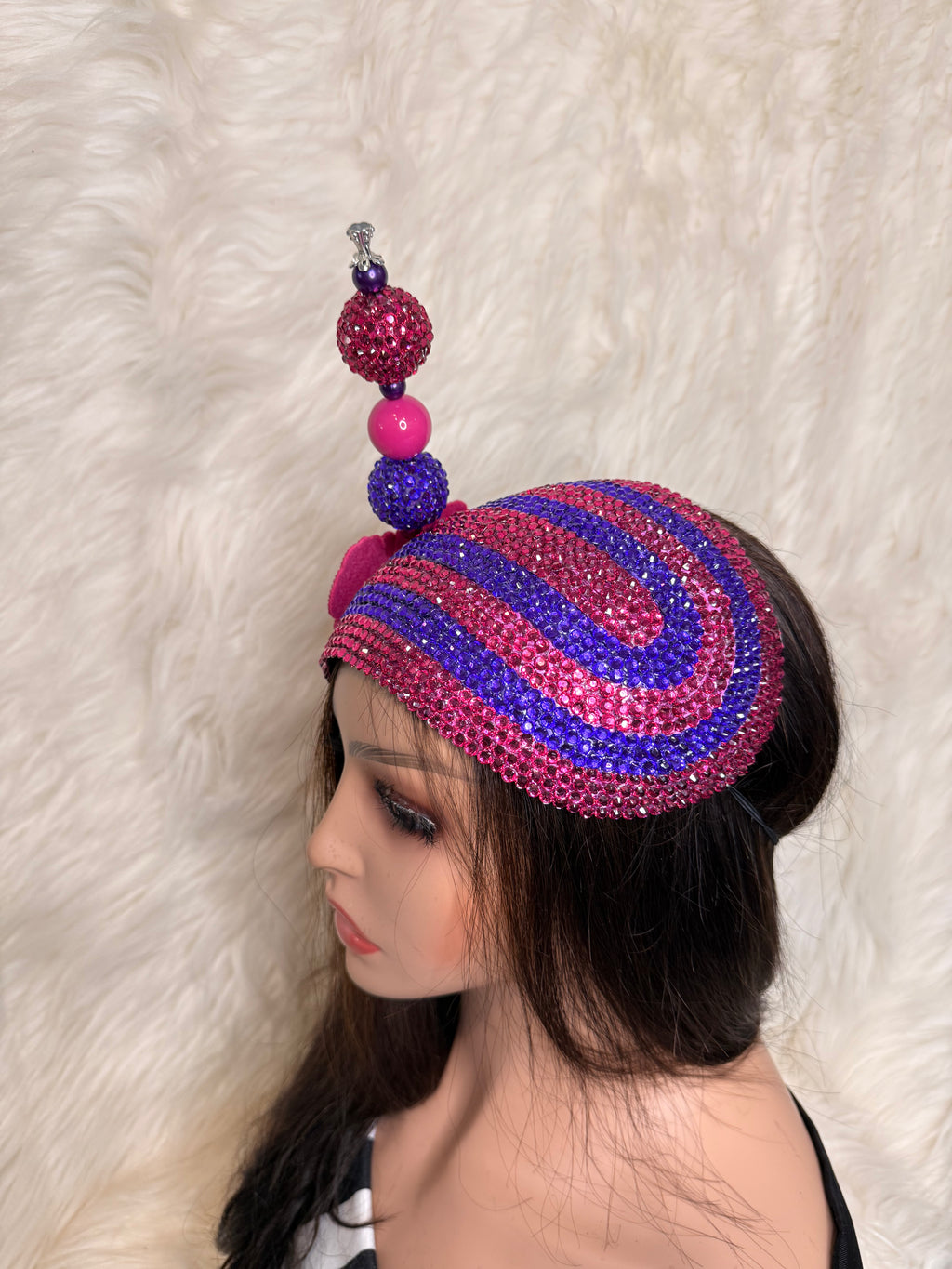 Pink and Purple / W Oversized Hat Pin