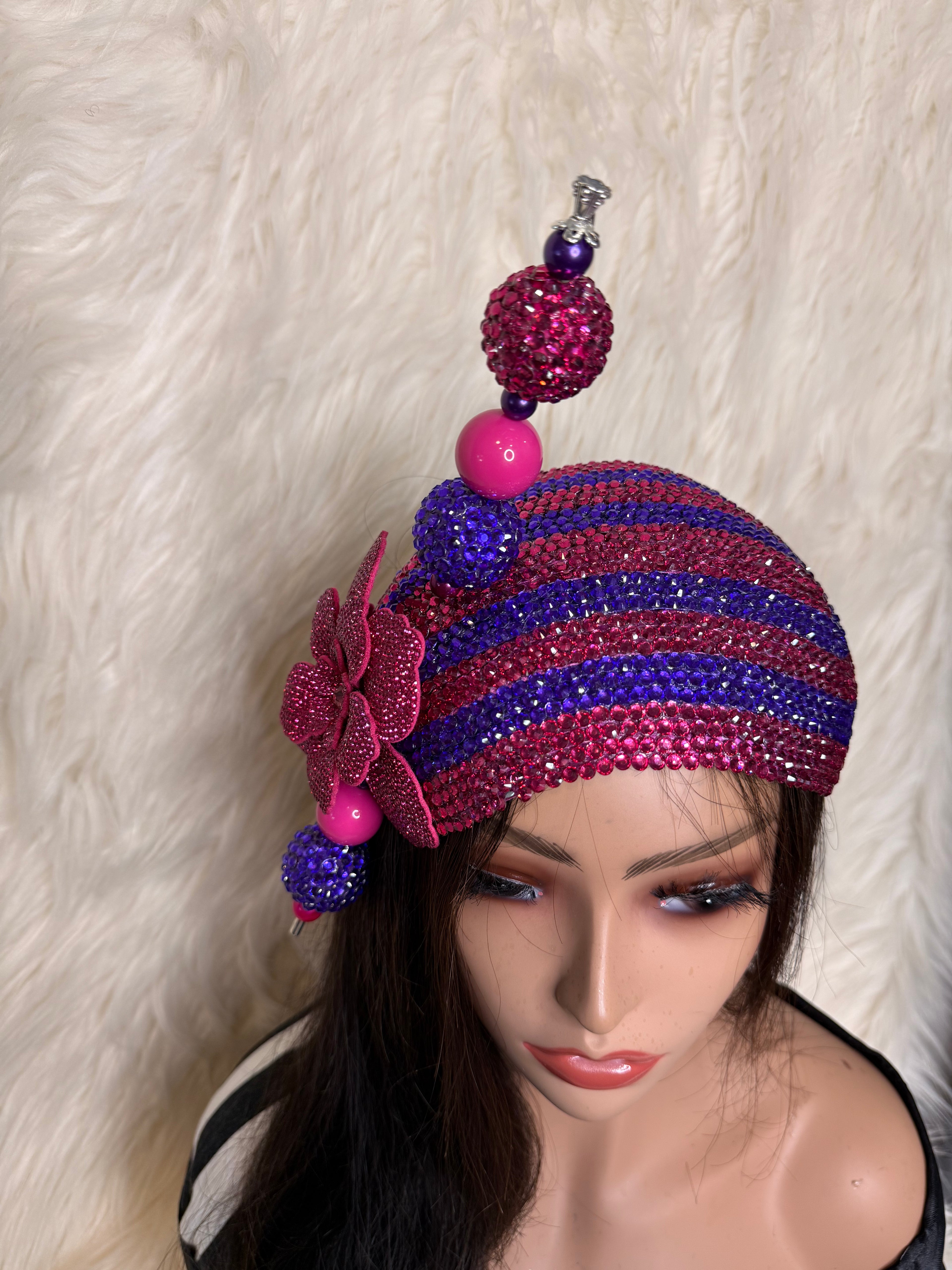 Pink and Purple / W Oversized Hat Pin